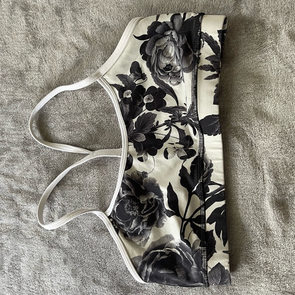 Lululemon Floral Black and White Women's Bralette